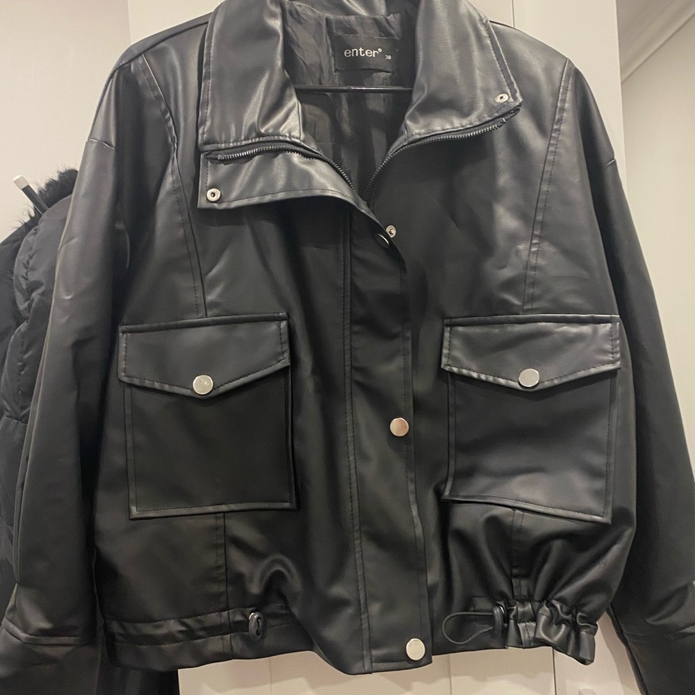 Black Faux Leather Jacket